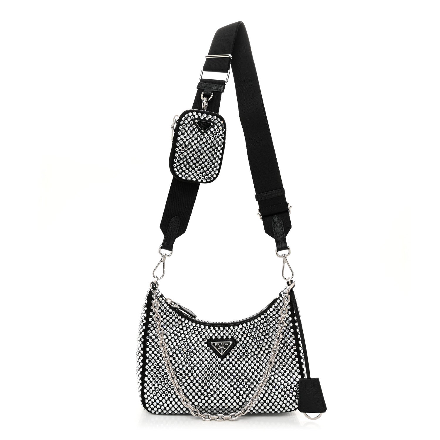 Prada Satin Crystal Re-Edition 2005 Shoulder Bag Cristal 1 of 11