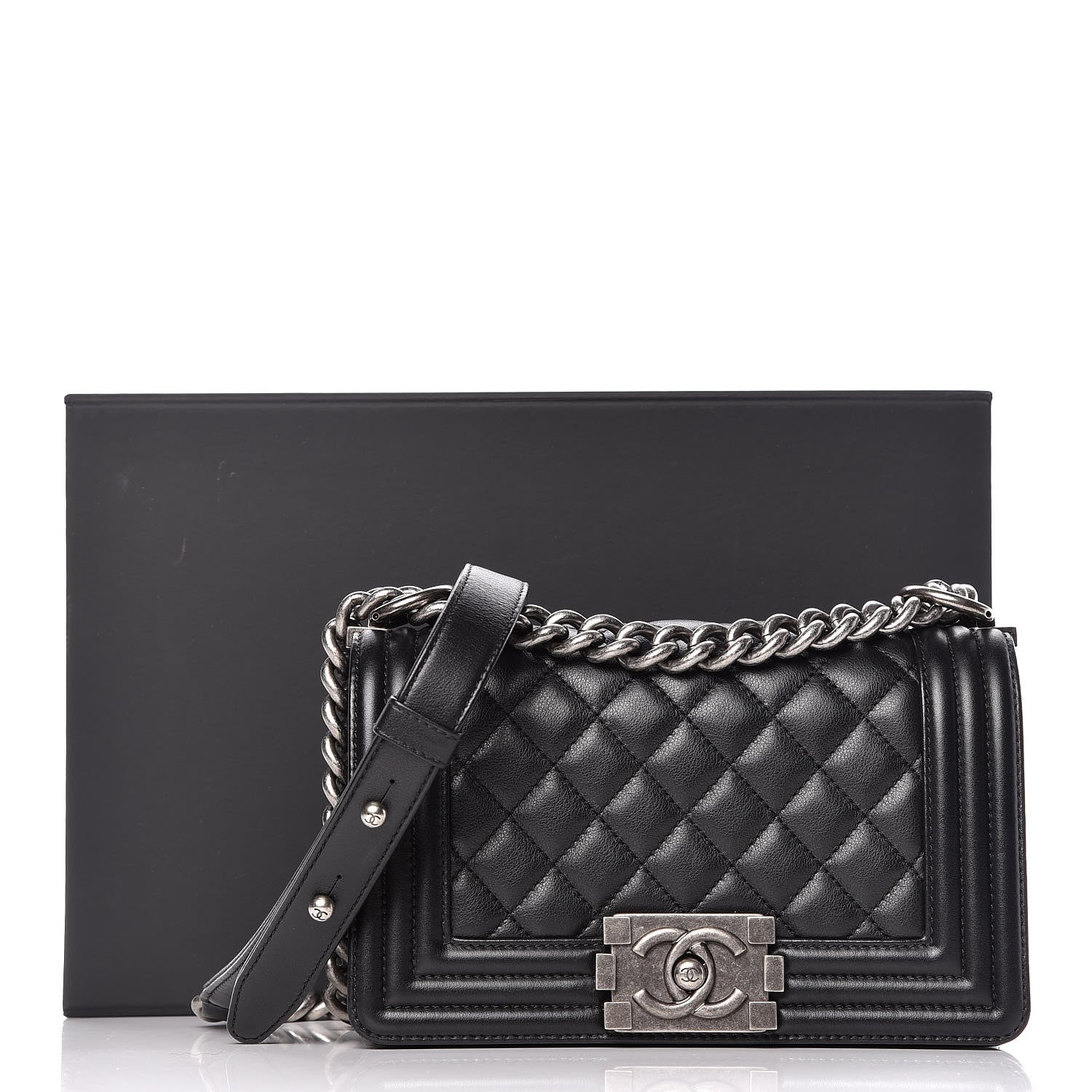 Chanel Calfskin Quilted Small Boy Flap Black 12 of 12