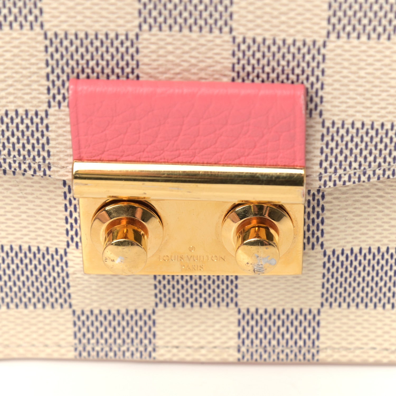 Louis Vuitton Damier Azur Croisette Chain Wallet Rose Papaye 13 of 14