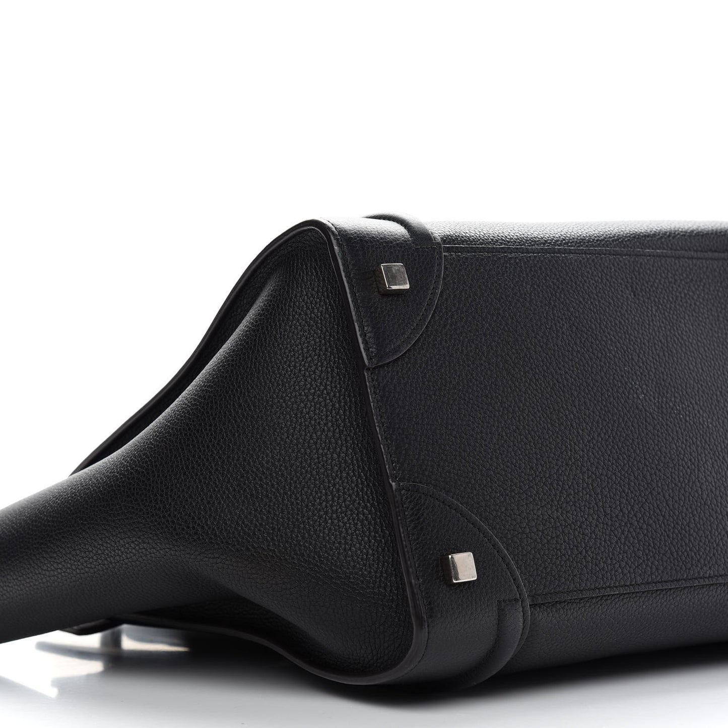Drummed Calfskin Mini Luggage Black