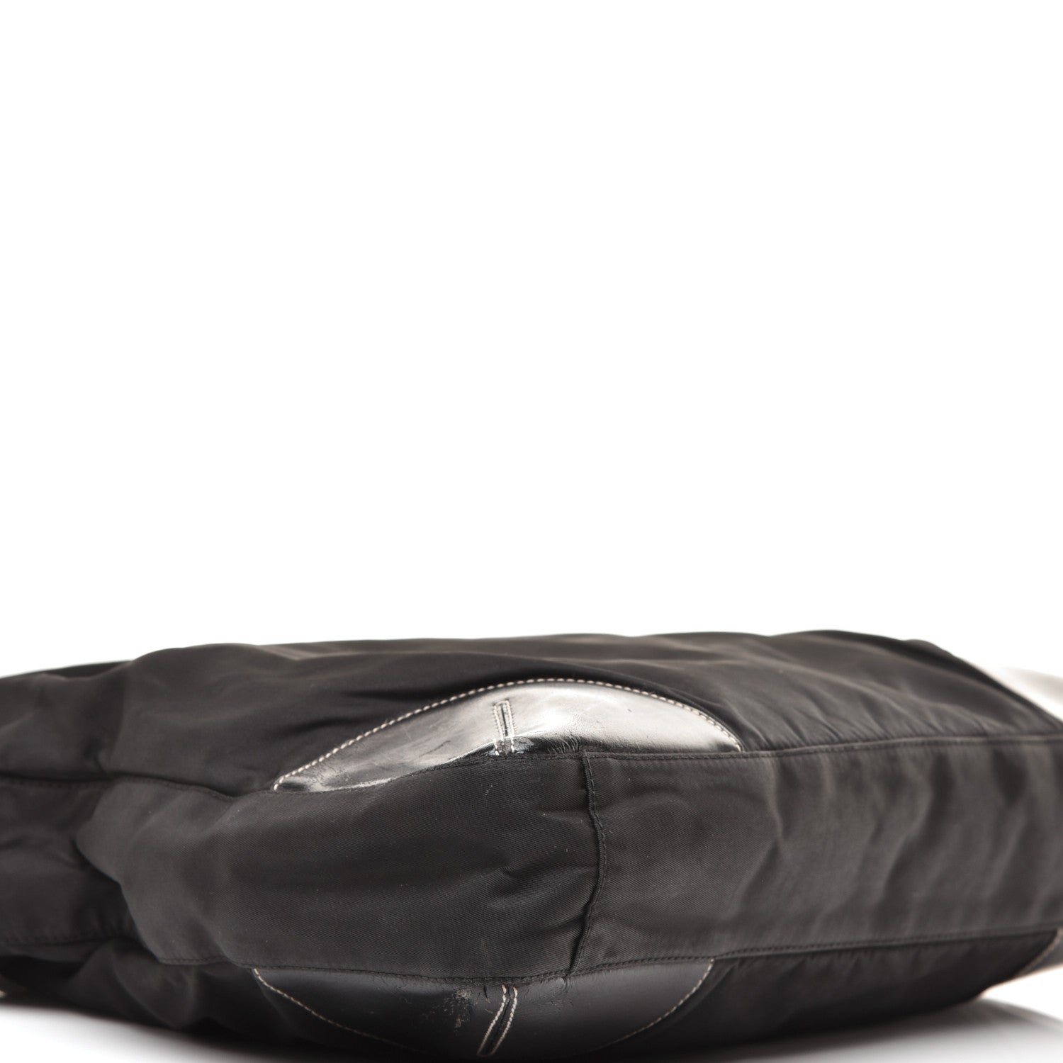 Prada Tessuto Nylon Caflskin Shopping Tote Black 7 of 9