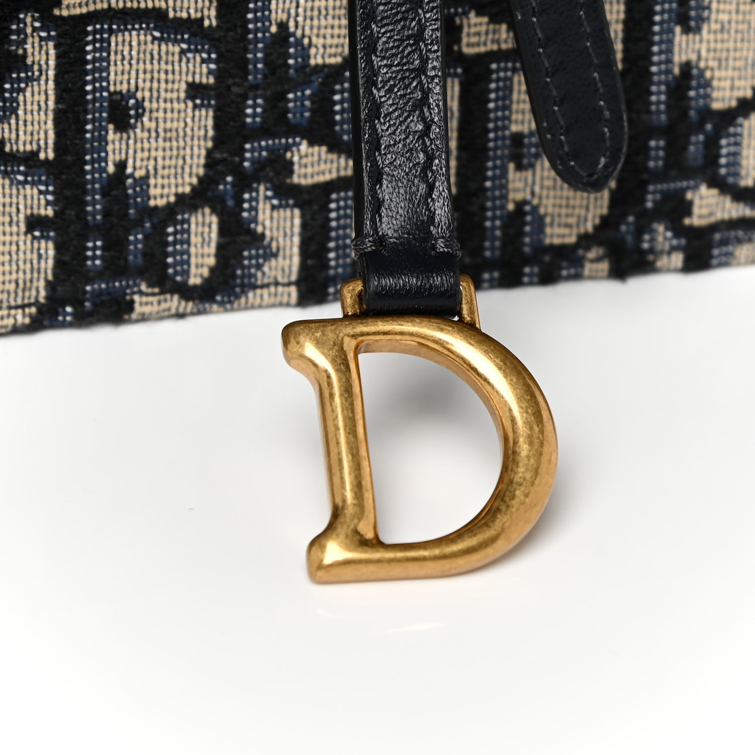 Christian Dior Oblique Saddle Chain Pouch Blue 10 of 11