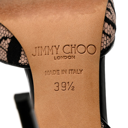 Jimmy Choo Lace Addison d'Orsay Pump 39.5 Pink Black 7 of 9
