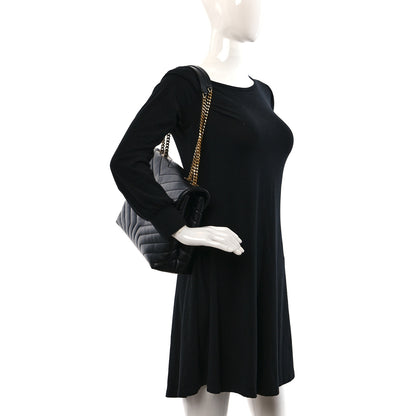 Saint Laurent Calfskin Y Quilted Monogram Medium Loulou Chain Satchel Black 2 of 11