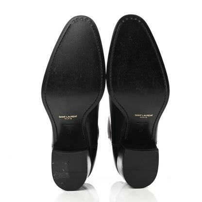 Saint Laurent Calfskin Womens Wyatt Chelsea Boots 37 Black 5 of 10