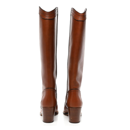 Saint Laurent Calfskin Kate 60 Western Knee High Boots 36 New Papaya. 4 of 14