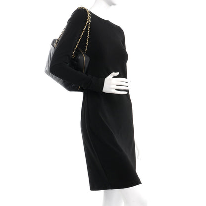 Chanel Lambskin Chevron Quilted Camera Case Black 2 of 10