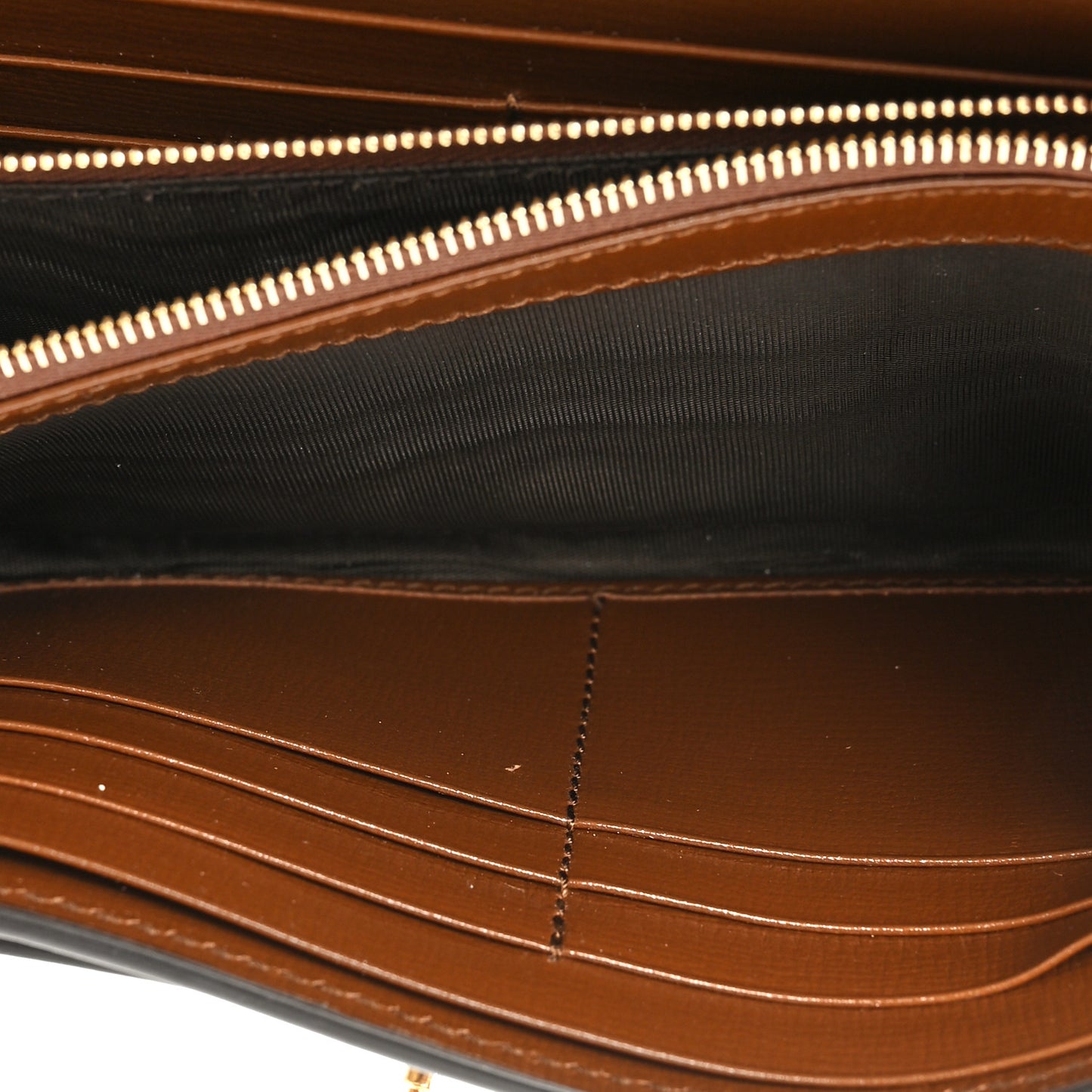 GG Supreme Monogram Azalea Calfskin Web Jackie 1961 Chain Wallet Beige Ebony Brown Sugar