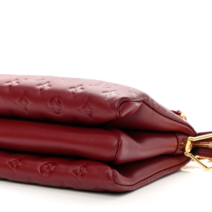 Louis Vuitton Lambskin Embossed Monogram Coussin PM Wine 10 of 10
