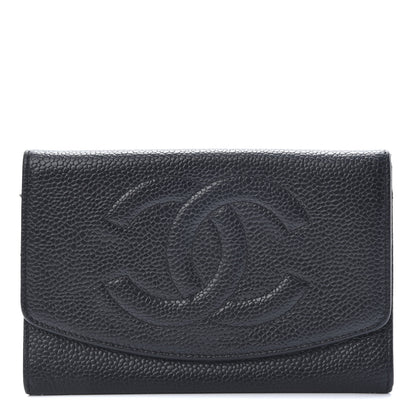Chanel Caviar Timeless CC Flap Wallet Black 1 of 13