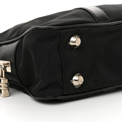 Prada Tessuto Nylon Saffiano Metal Triangle Logo Work Bag Black 8 of 10