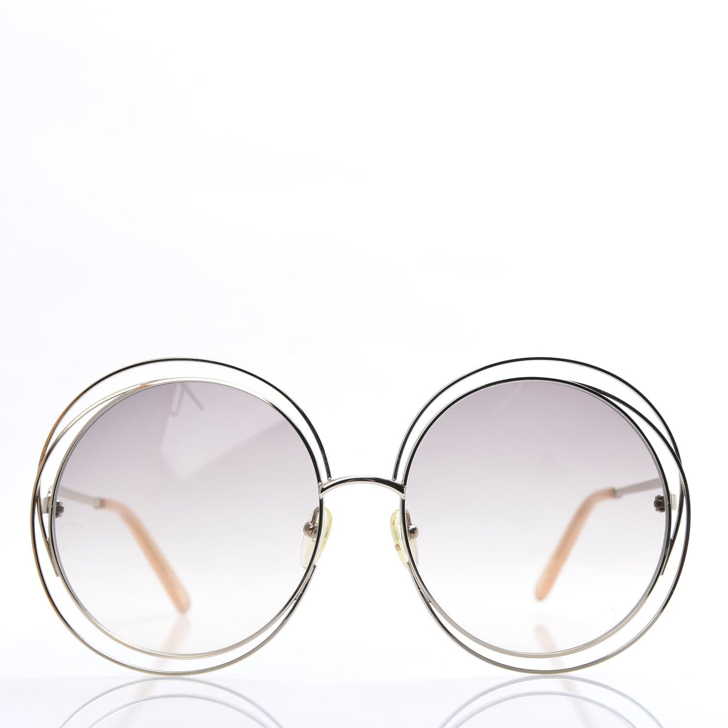 Metal Oversize Round Carlina Oversized Round Sunglasses CE114S Silver