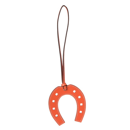 Hermes Swift Paddock Horseshoe Bag Charm Orange Poppy 1 of 4