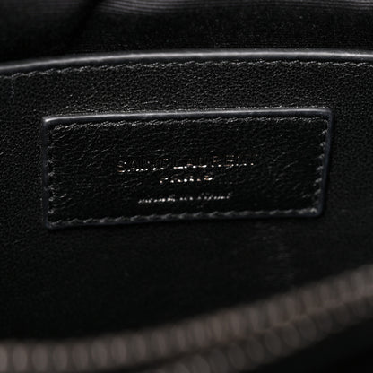 Saint Laurent Sheepskin Matelasse Chevron Monogram Large College Satchel Black 6 of 15