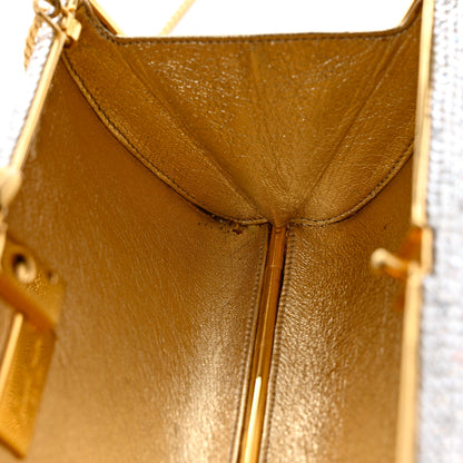 Judith Leiber Swarovski Crystal Minaudiere Clutch Gold 10 of 13