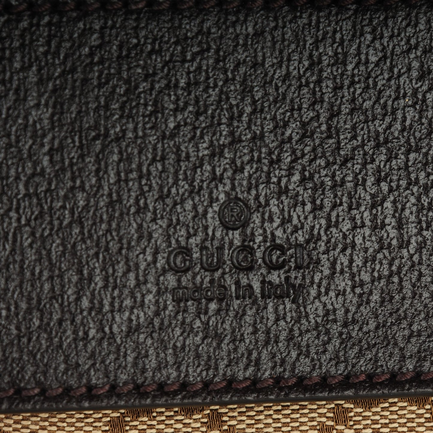 GG Monogram Double Pocket Belt Bag Dark Brown