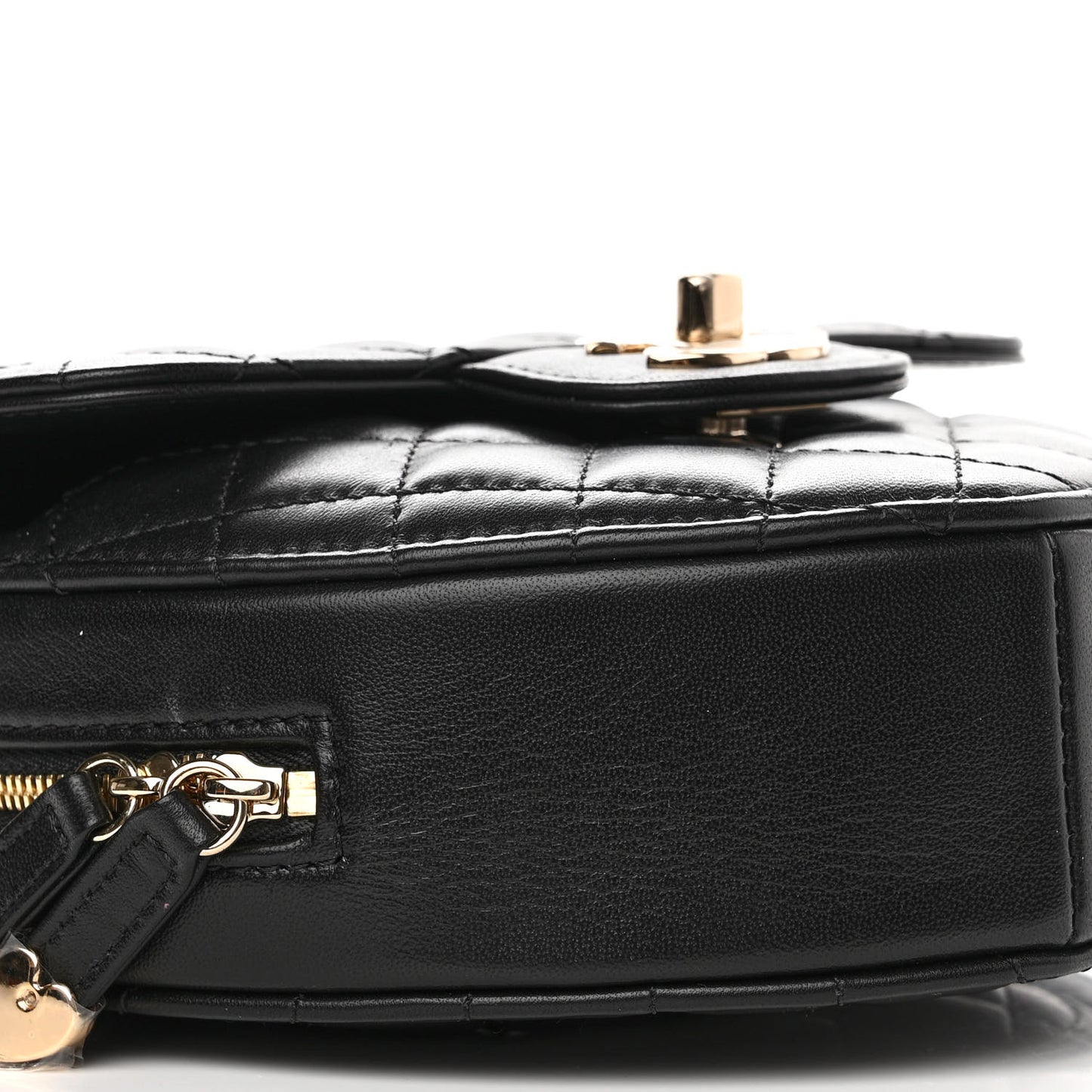 Lambskin Quilted CC In Love Heart Bag Black