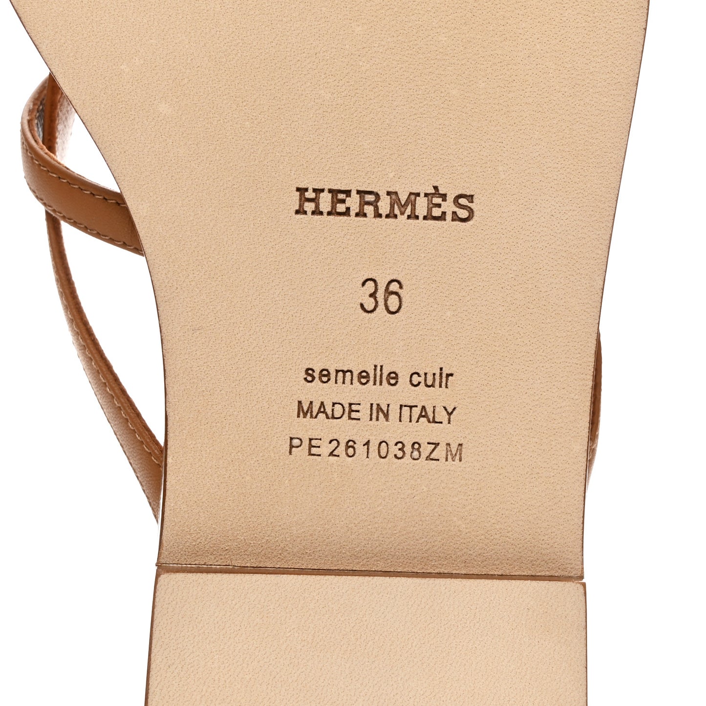 Calfskin Miss Sandals 36 Naturel