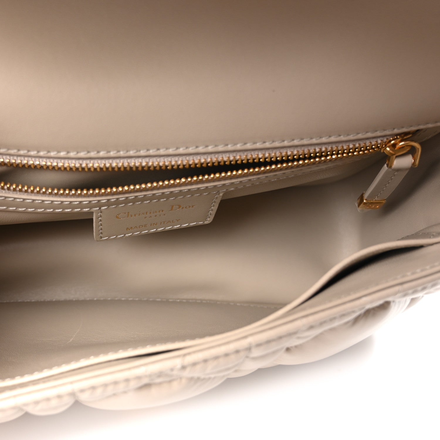 Christian Dior Calfskin Macrocannage Medium Caro Bag Sand 5 of 11