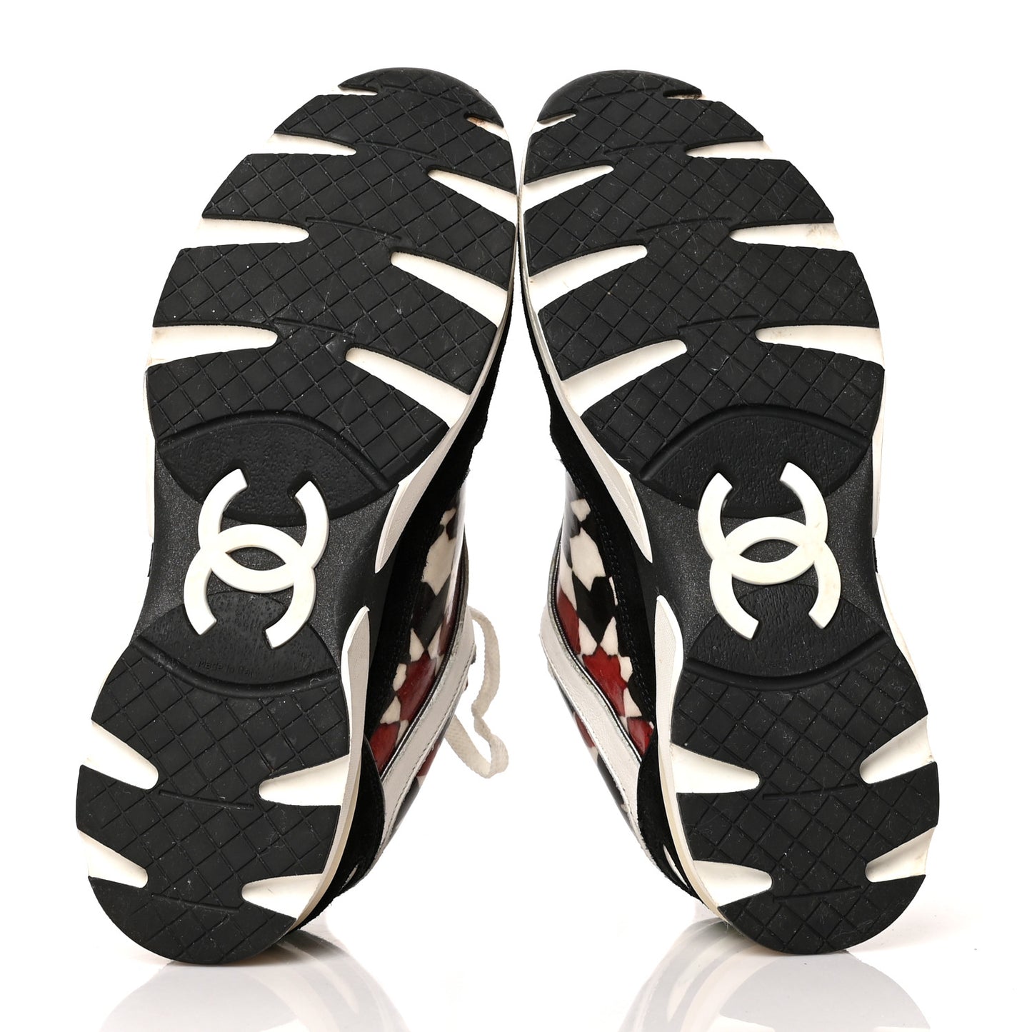 Vinyl Calfskin Suede Womens CC Sneakers 39 Multicolor