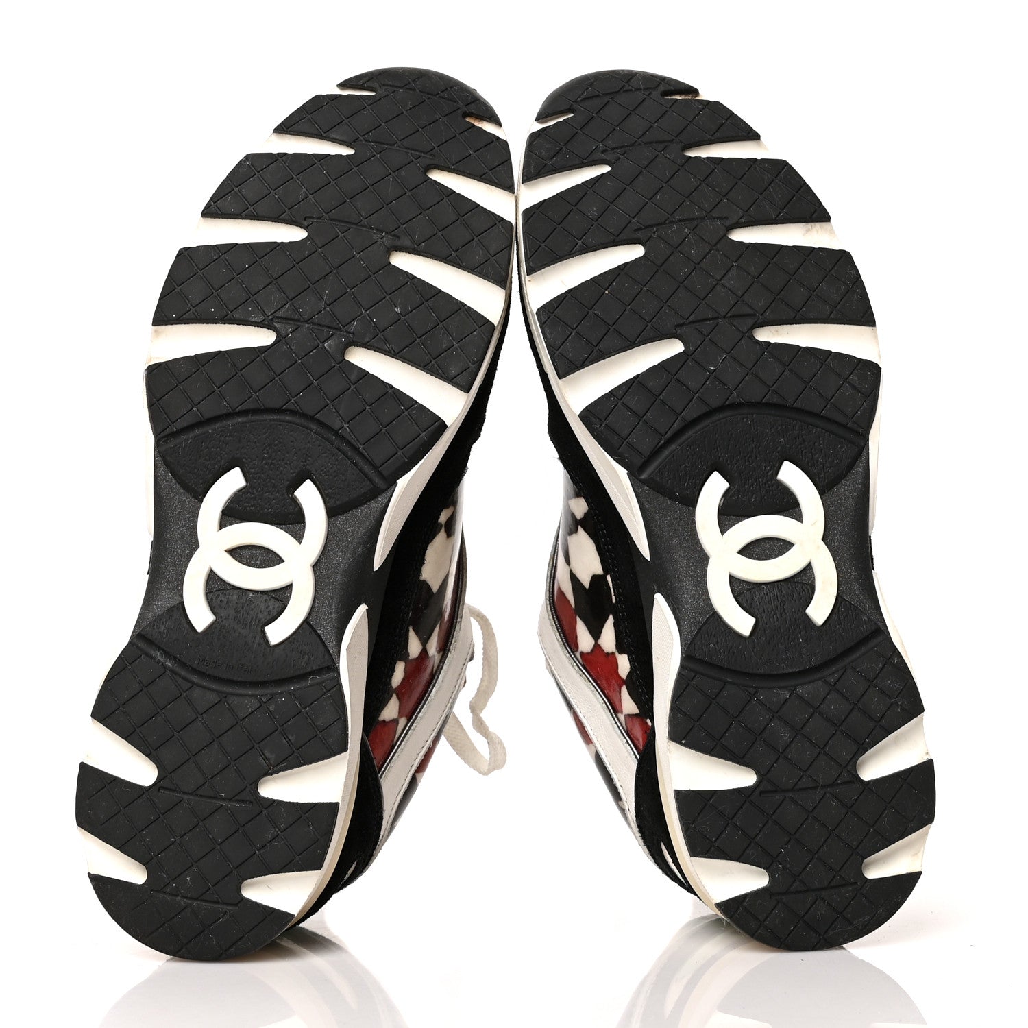Chanel Vinyl Calfskin Suede Womens CC Sneakers 39 Multicolor 5 of 10