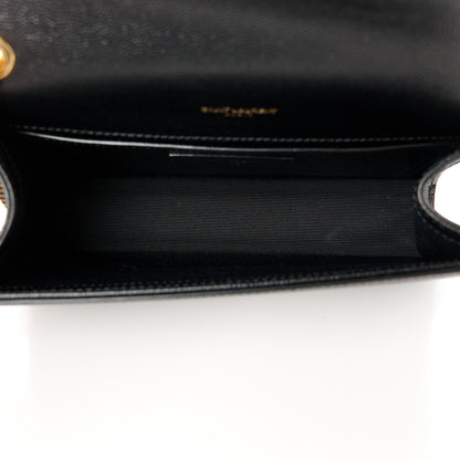 Saint Laurent Grain De Poudre Small Monogram Kate Satchel Black 5 of 11