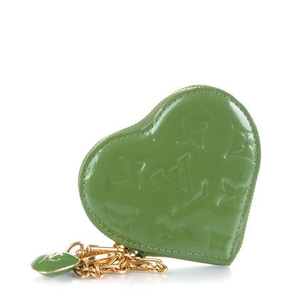 Cartier LOUIS VUITTON Vernis Heart Coin Purse Vert Tonic 1 of 7