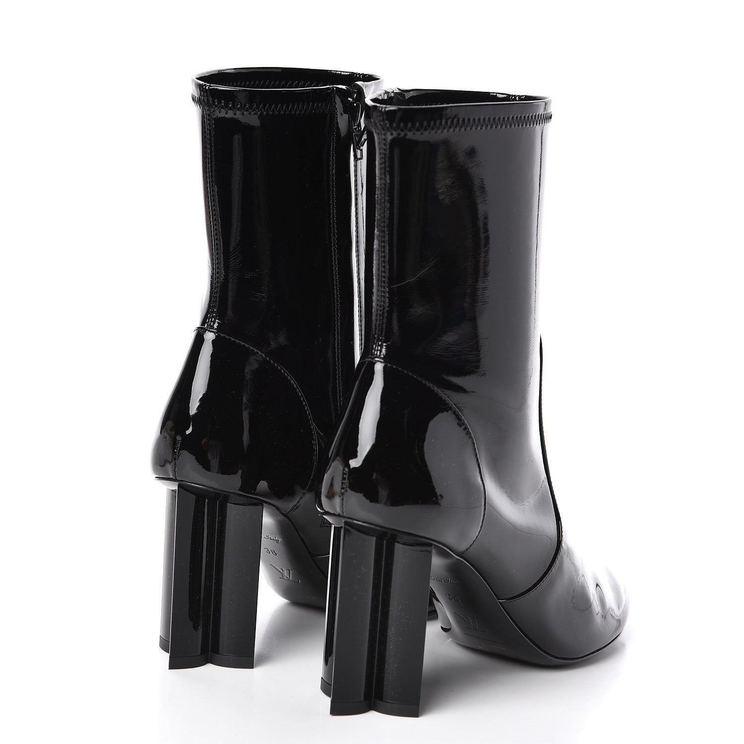 Louis Vuitton Patent Silhouette Ankle Boots 38 Black 4 of 7