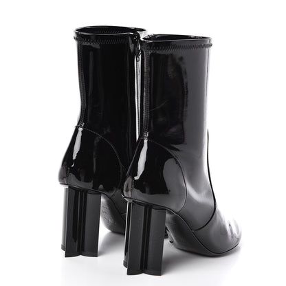 Louis Vuitton Patent Silhouette Ankle Boots 38 Black 4 of 7