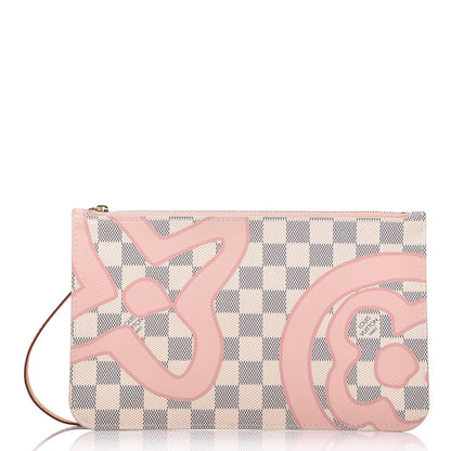 Louis Vuitton Damier Azur Tahitienne Neverfull MM GM Pochette 1 of 9