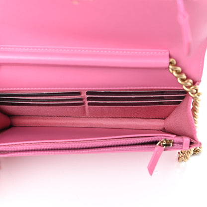 Chanel Caviar Quilted Boy Wallet On Chain WOC Pink 5 of 11