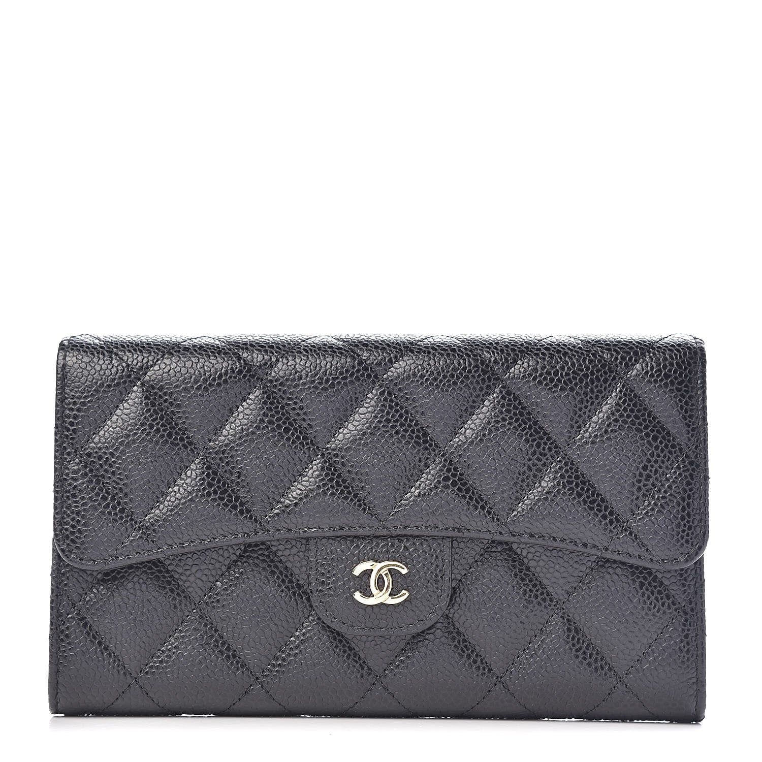 Chanel Caviar Quilted Large Flap Wallet Black 1 of 9