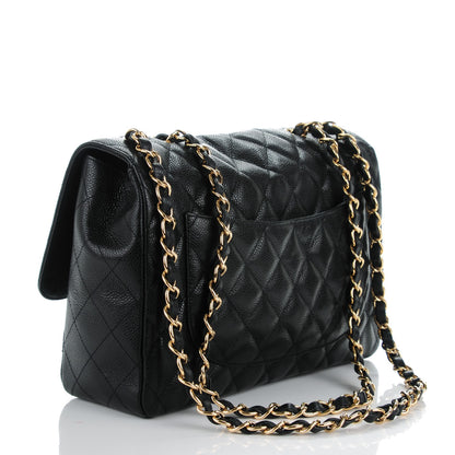 Chanel Caviar Quilted Jumbo Single Flap Black 3 of 10