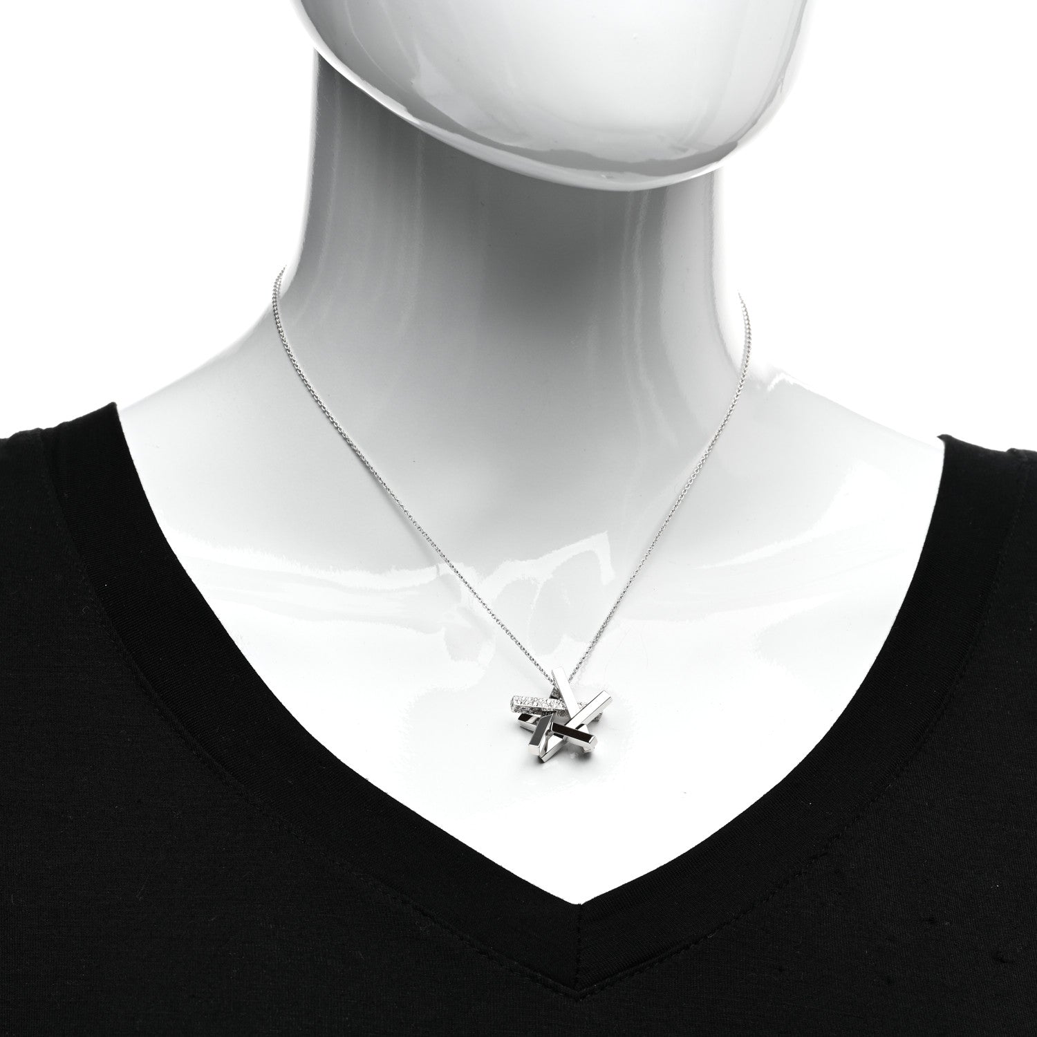 Tiffany 18K White Gold Diamond Frank Gehry Axis Star Pendant Necklace 2 of 5