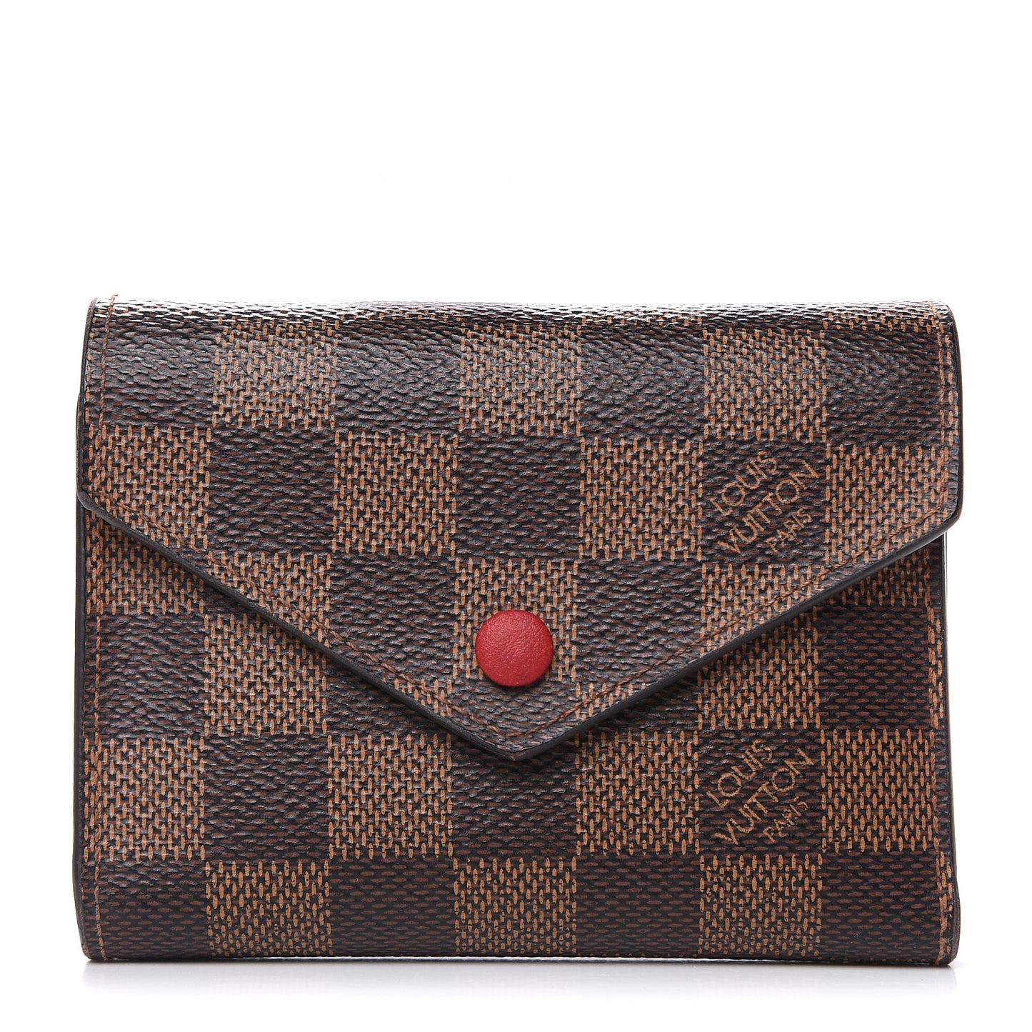 Damier Ebene Victorine Wallet Red