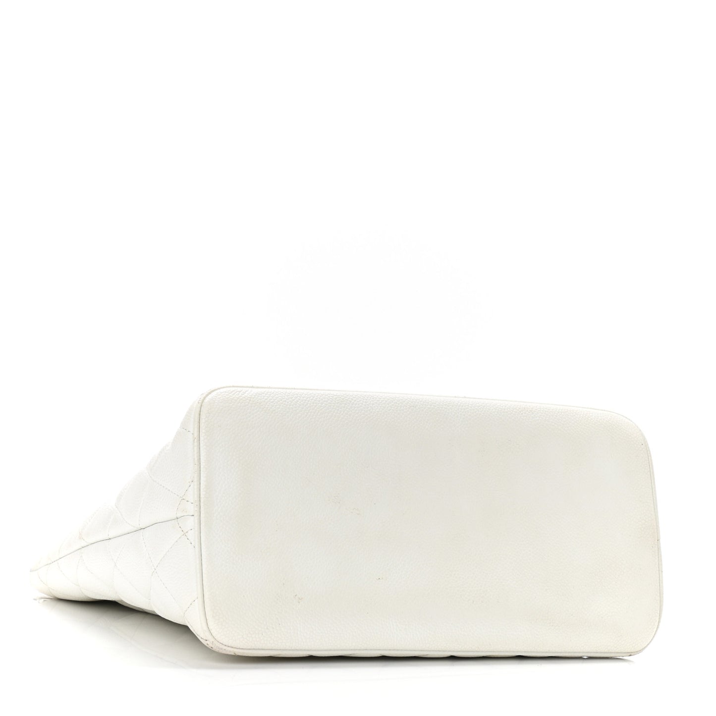 Caviar Quilted Medallion Tote White