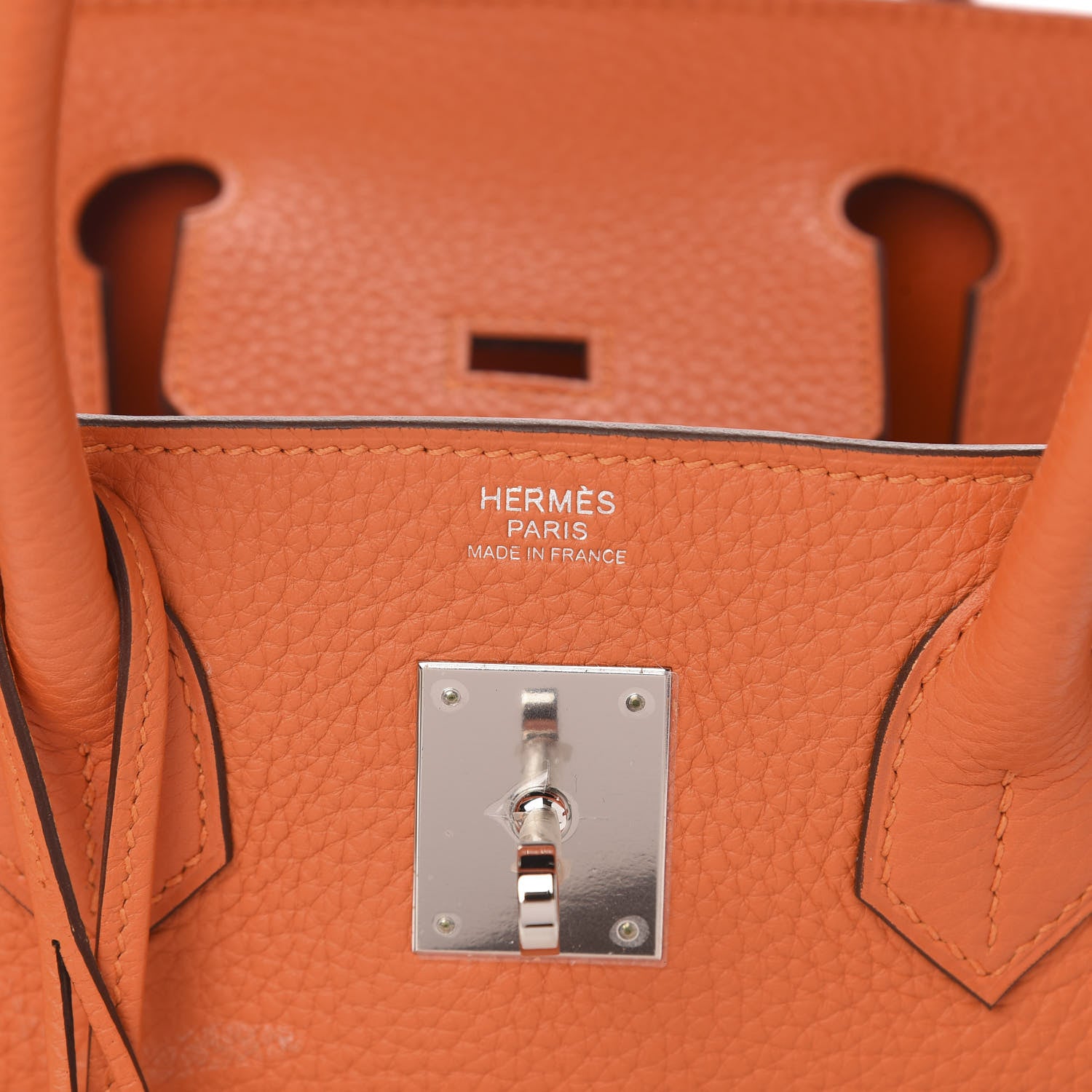 Hermes Taurillon Clemence Birkin 30 Feu 7 of 13