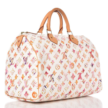 Louis Vuitton Watercolor Aquarelle Speedy 35 White 3 of 14