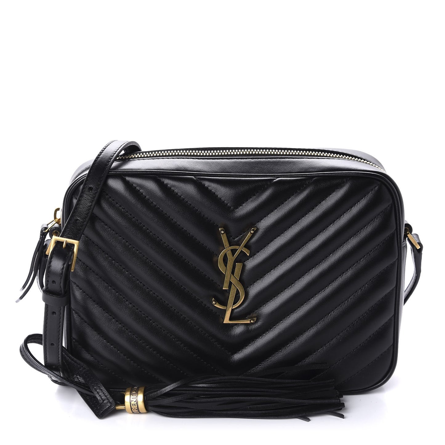 Calfskin Matelasse Monogram Lou Camera Bag Black