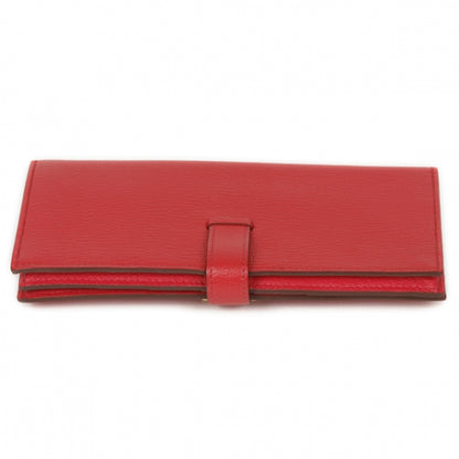 Hermes Chevre Bearn Wallet w Gusset Vermillion Red 4 of 13
