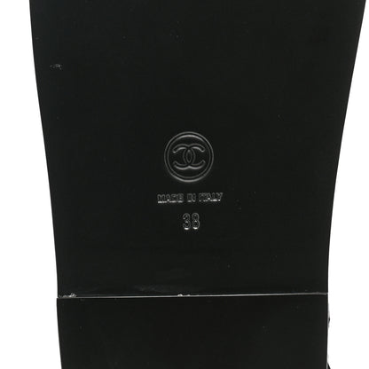 Chanel Grained Calfskin Velcro Dad Sandals 38 Black 8 of 10