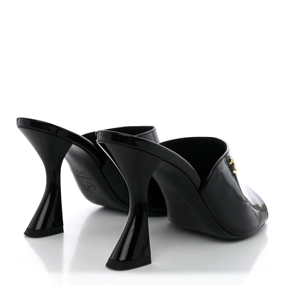 Chanel Patent Calfskin CC Mules 36.5 Black 4 of 13