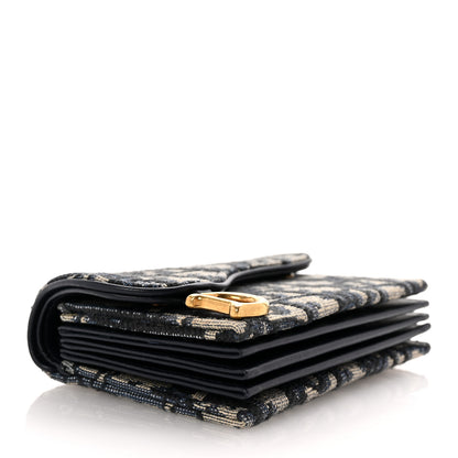 Christian Dior Oblique Saddle 5-Gusset Card Holder Blue 4 of 8