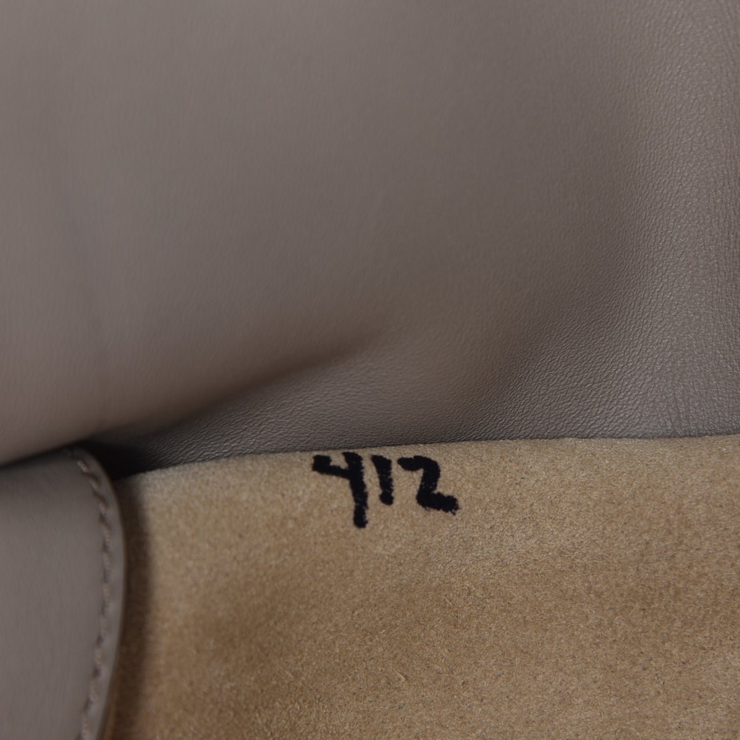Suede Smooth Calfskin Mini Kurtis Shoulder Bag Motty Grey