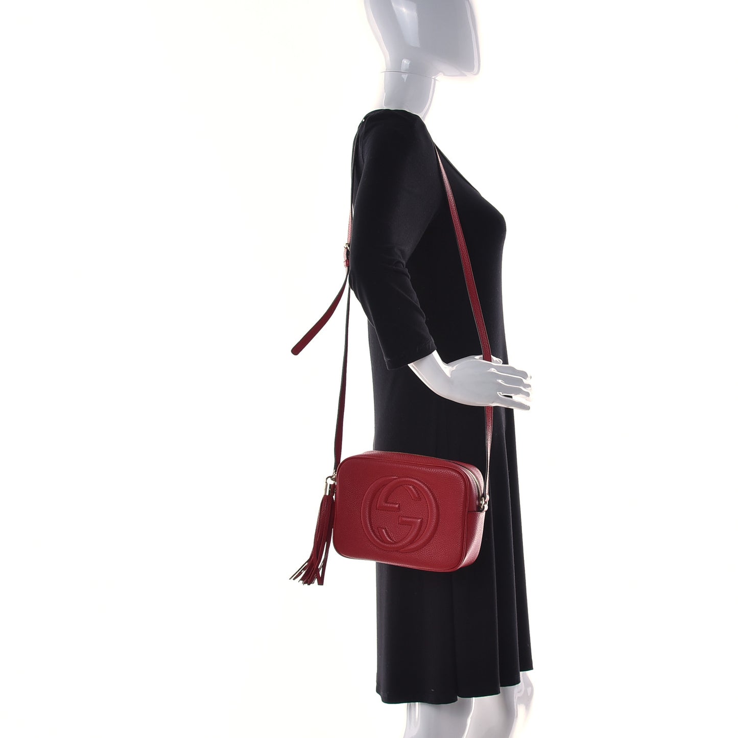 Pebbled Calfskin Small Soho Disco Bag Tabasco Red