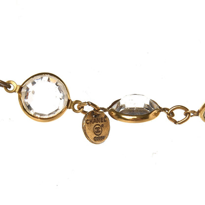 Chanel Crystal Pearl Sautoir Long Necklace Gold 5 of 5