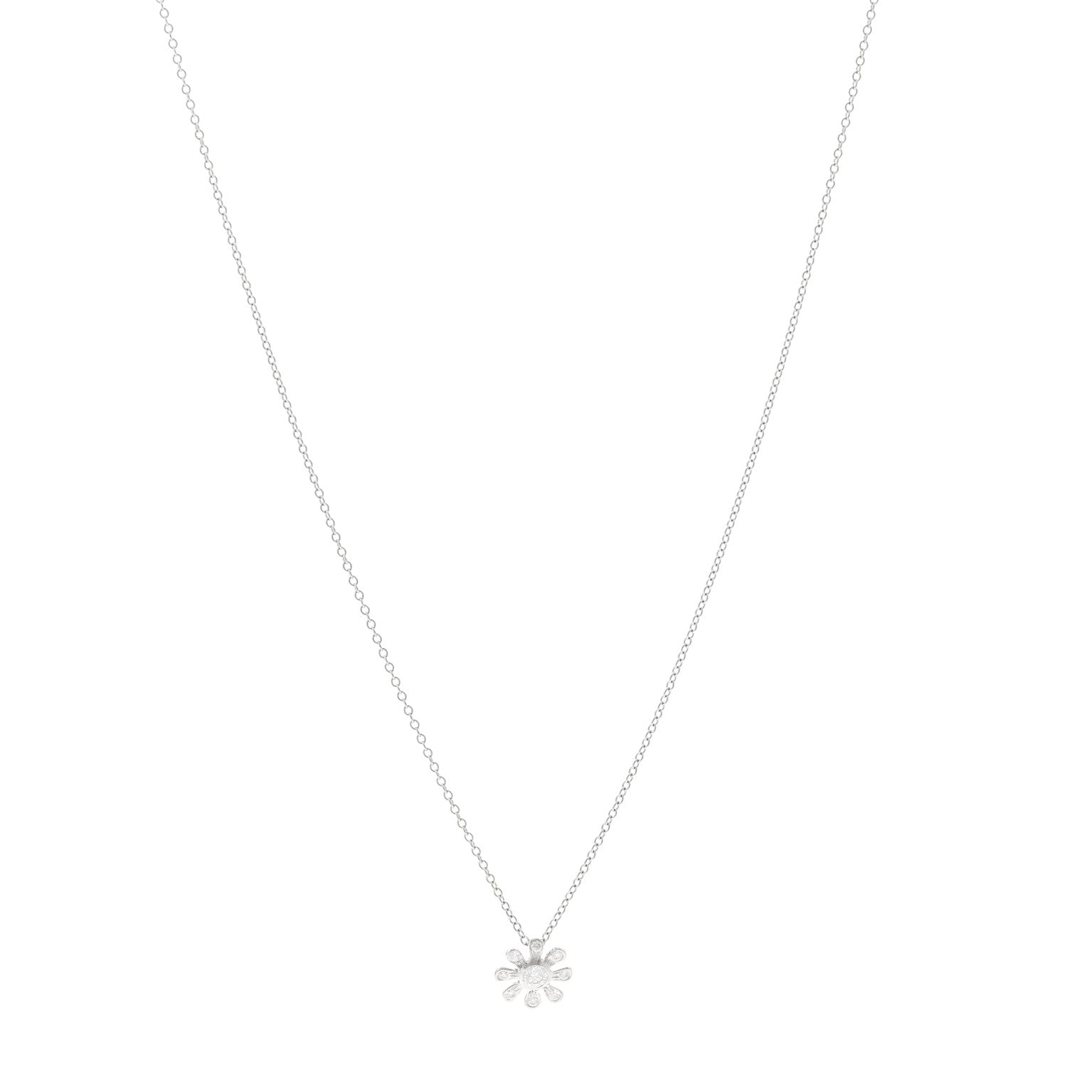 Tiffany Platinum Diamond Paloma Picasso Daisy Pendant Necklace 1 of 4