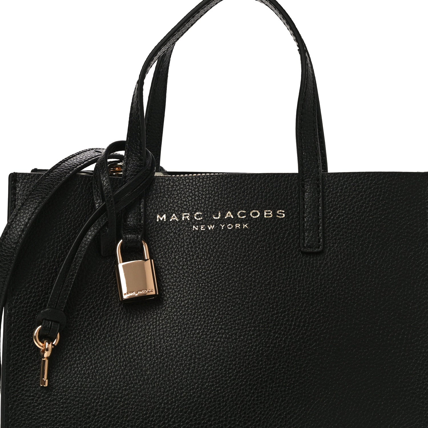 Marc Jacobs Calfskin Mini Grid Tote Bag Black 6 of 8