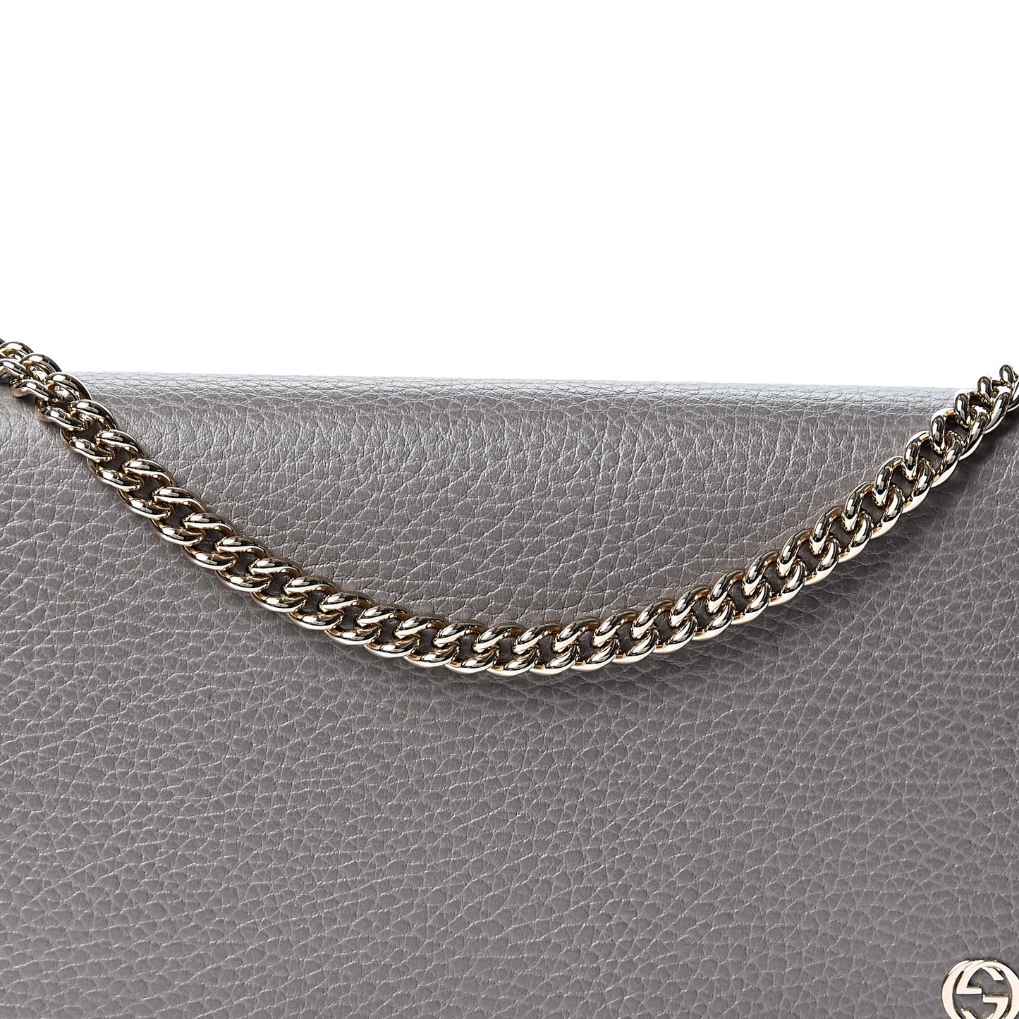 Dollar Calfskin Medium Betty Chain Wallet Loess