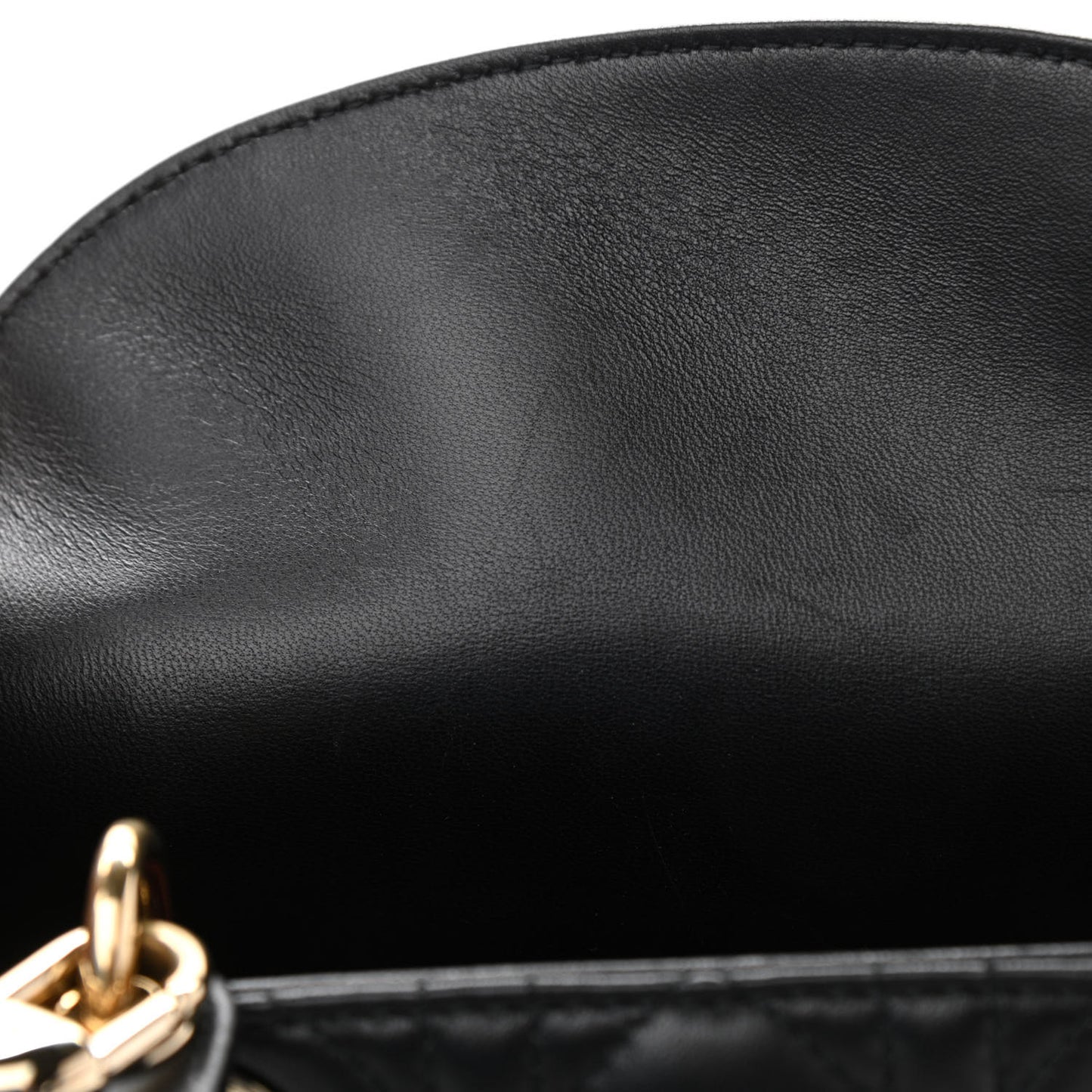 Lambskin Cannage Small Lucky Badges My Lady Dior Black